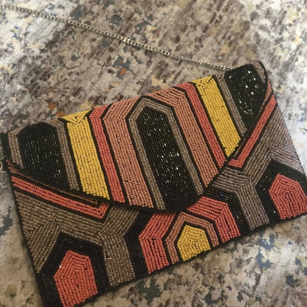 Gorgeous Hand Beaded Kay Lee Clutch Purse